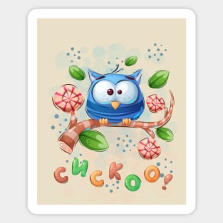 Owl Letters Sticker